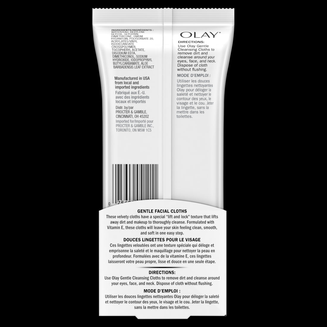 Olay Clense Gentle Facial Cloths Fragrance Free - 30ct/12pk