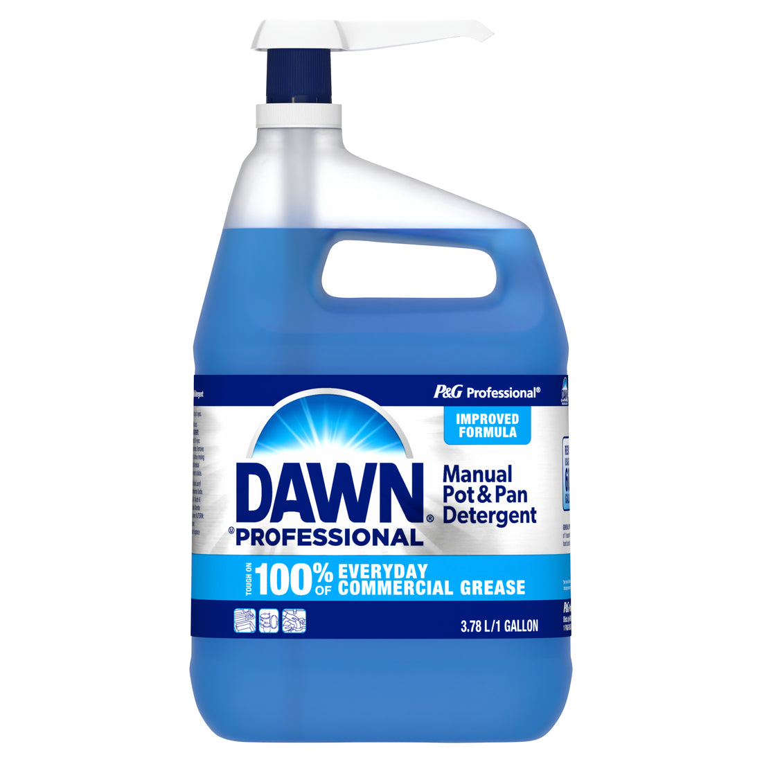 Dawn Display Professional Manual Pot & Pan Detergent Dish Soap 1 Gallon w/Pump - 132ct