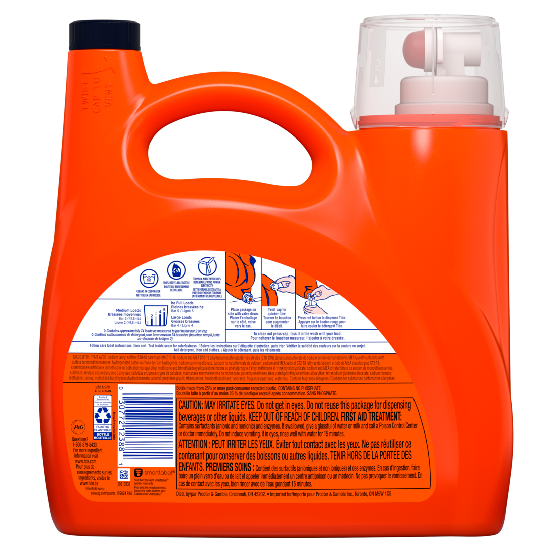 Tide Plus Febreze Sport Odor Defense HE Turbo Clean Liquid Laundry Detergent 74 Loads - 105oz/4pk