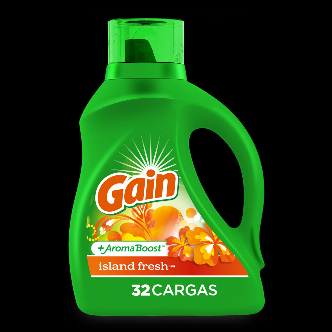 Gain + Aroma Boost Liq. HE Island Fresh 32 Loads - 46oz/6pk