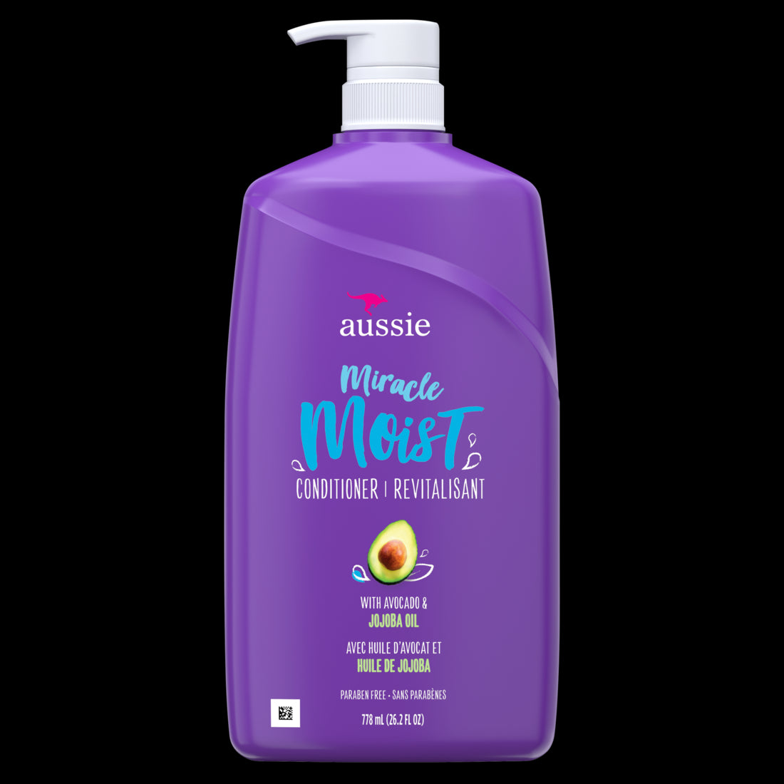 Aussie Miracle Moist with Avocado & Jojoba Oil, Paraben Free Conditioner - 26.2oz/4pk