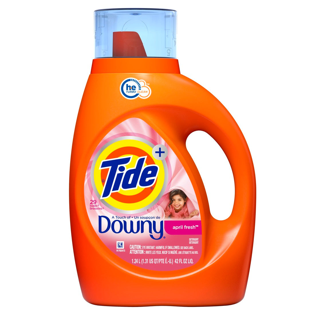 Tide HE Plus A Touch of Downy Liquid Laundry Detergent April Fresh 29 loads - 42oz/6pk