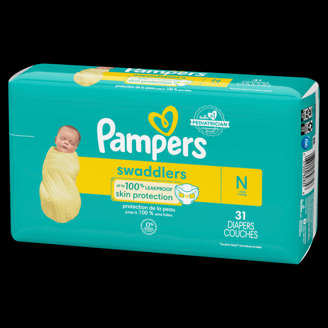 Pampers Swaddlers Newborn Diapers Size 0 - 31ct/4pk