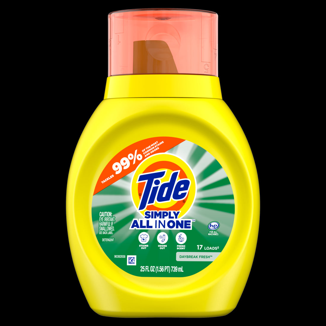 Tide Liq.  Simply Clean& Fresh Daybreak Fresh (16loads)  - 25oz/6pk