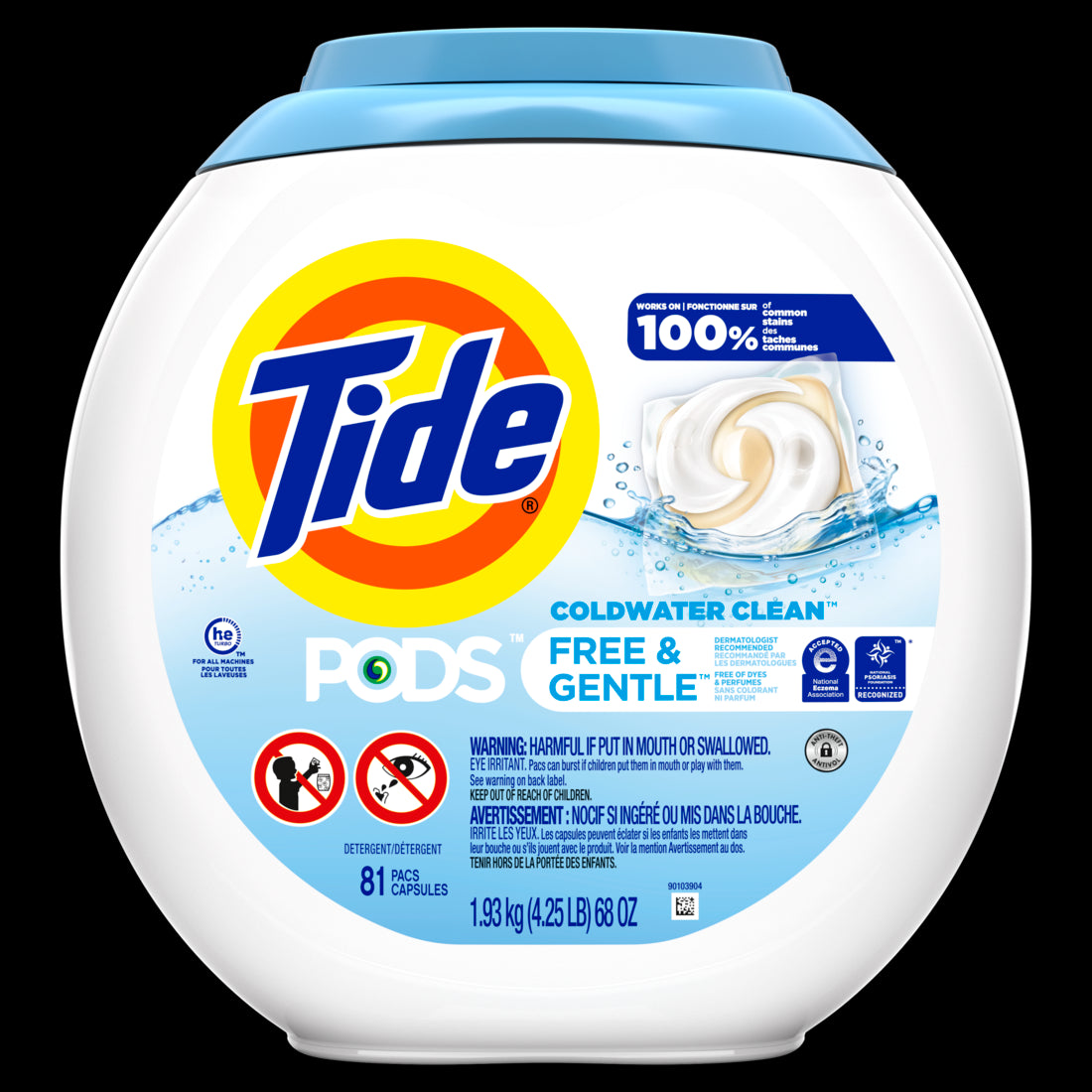 Tide Pods Free & Gentle - 81ct/4pk