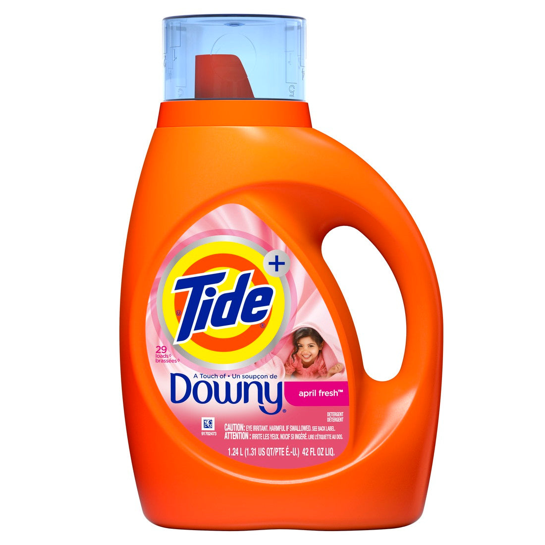 Tide HE Plus Downy Liquid Laundry Detergent April Fresh 29 loads - 42oz/6pk