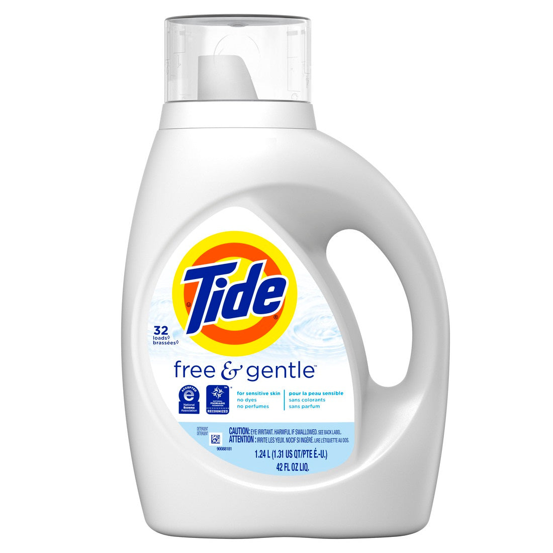 Tide Free & Gentle Liquid Laundry Detergent 32 loads - 42oz/6pk