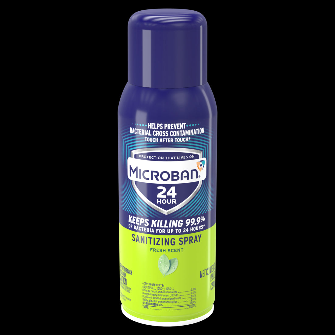 Microban 24 hr Disinfectant Sanitizing Fresh Scent Spray - 12.5oz/6pk