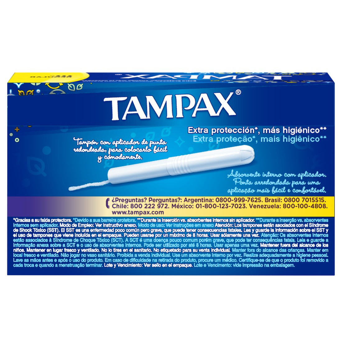 Tampax Cardboard Tampons Regular Absorbency Anti-Slip Grip LeakGuard Skirt Unscented- 10ct/48pk