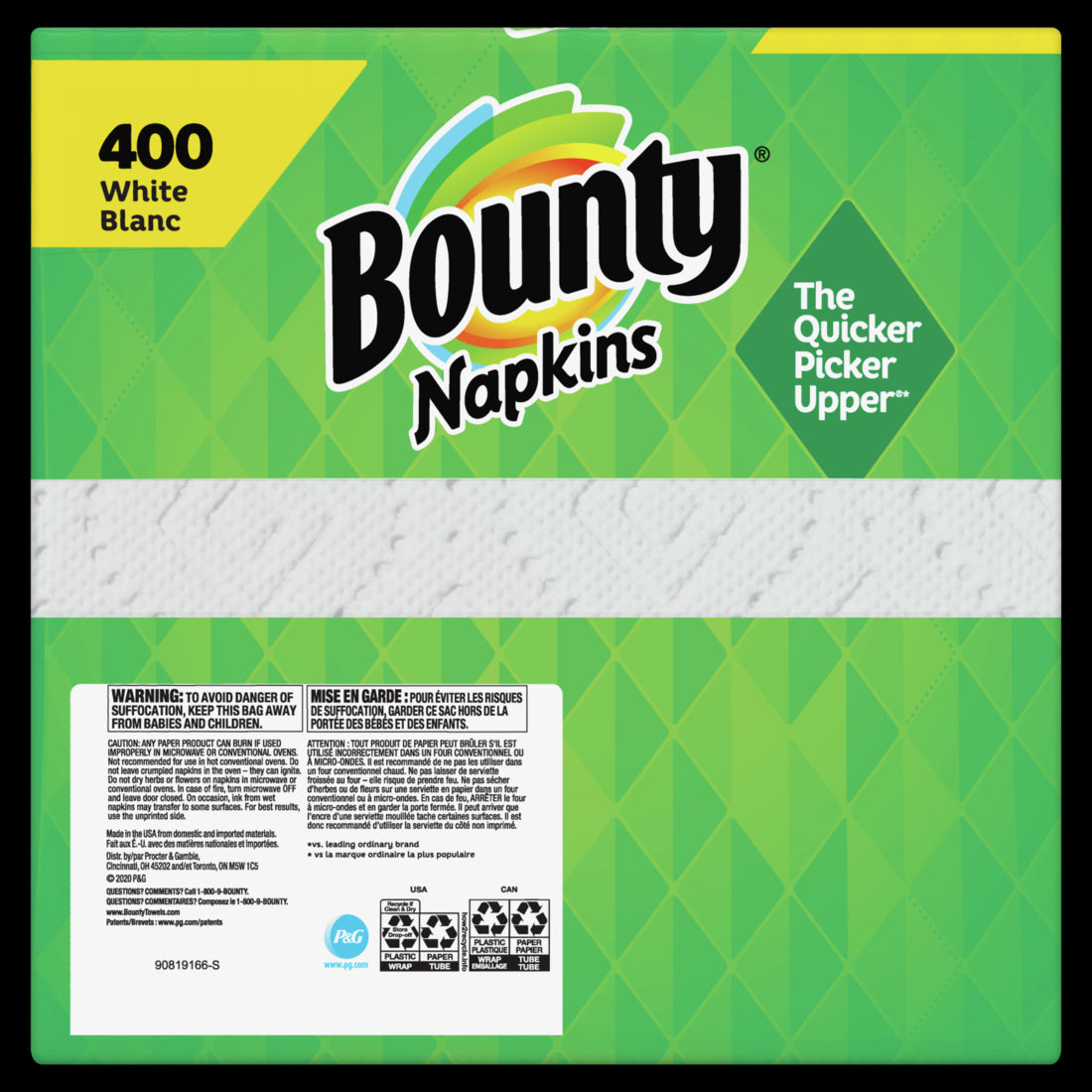 Bounty White Paper Napkins - 400ct/4pk
