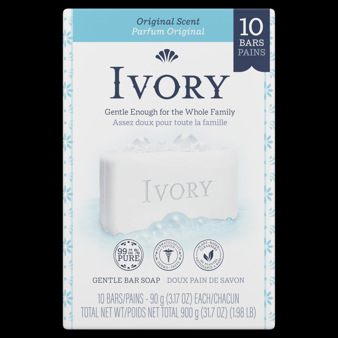 Ivory PERSONAL 10-Bar Soap ORIGINAL  - 3.1oz/10bar/12pk