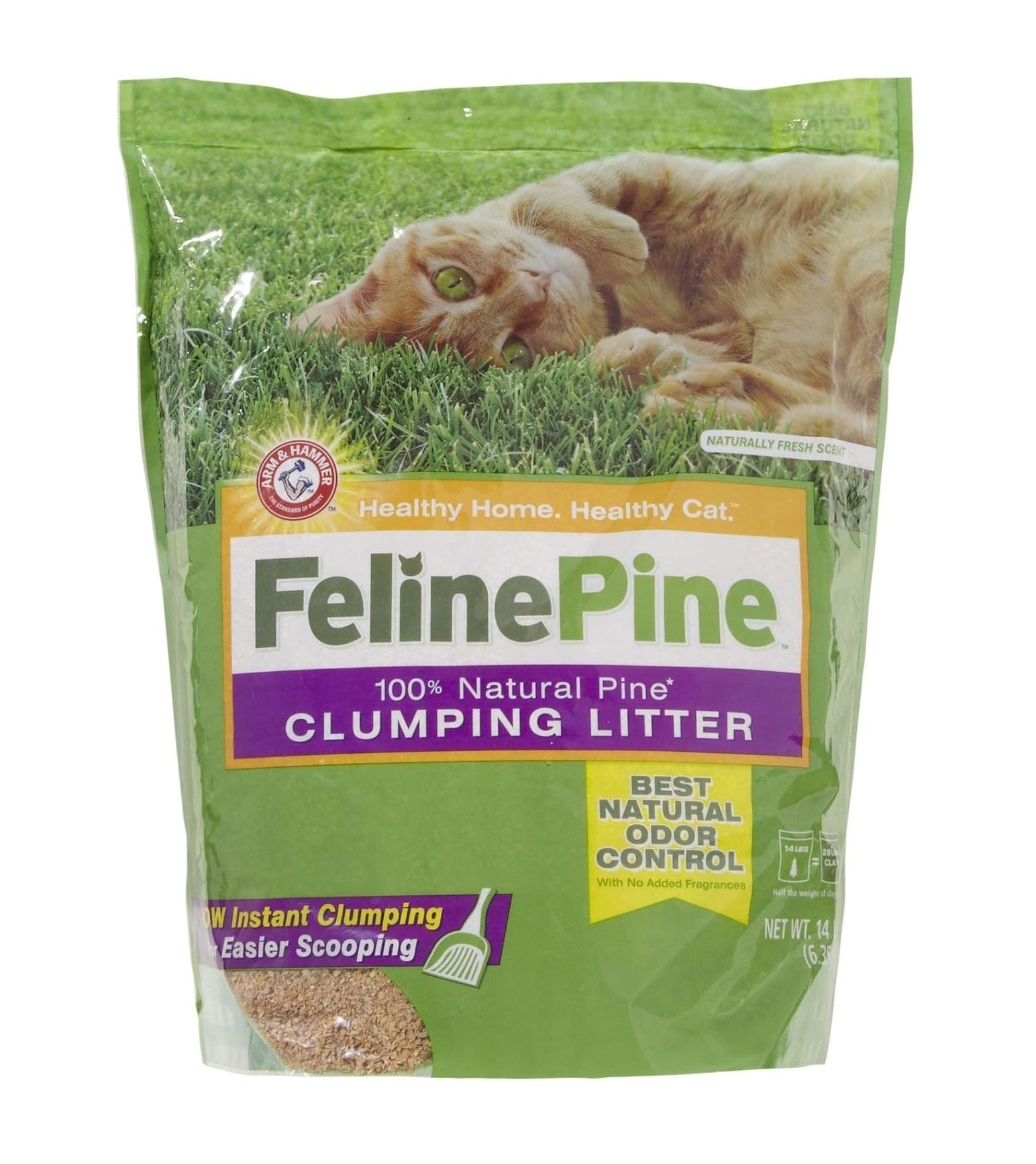 Feline Pine Scoop Cat Litter BAG - 14lb/2pk