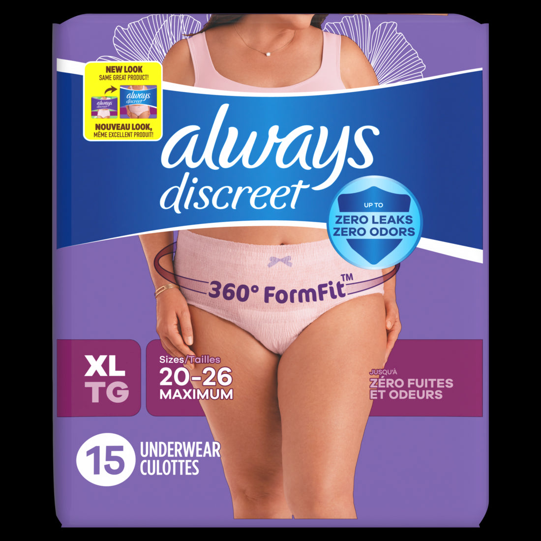 Always Discreet Underwear Maximum Protection XL - 15ct/3pk