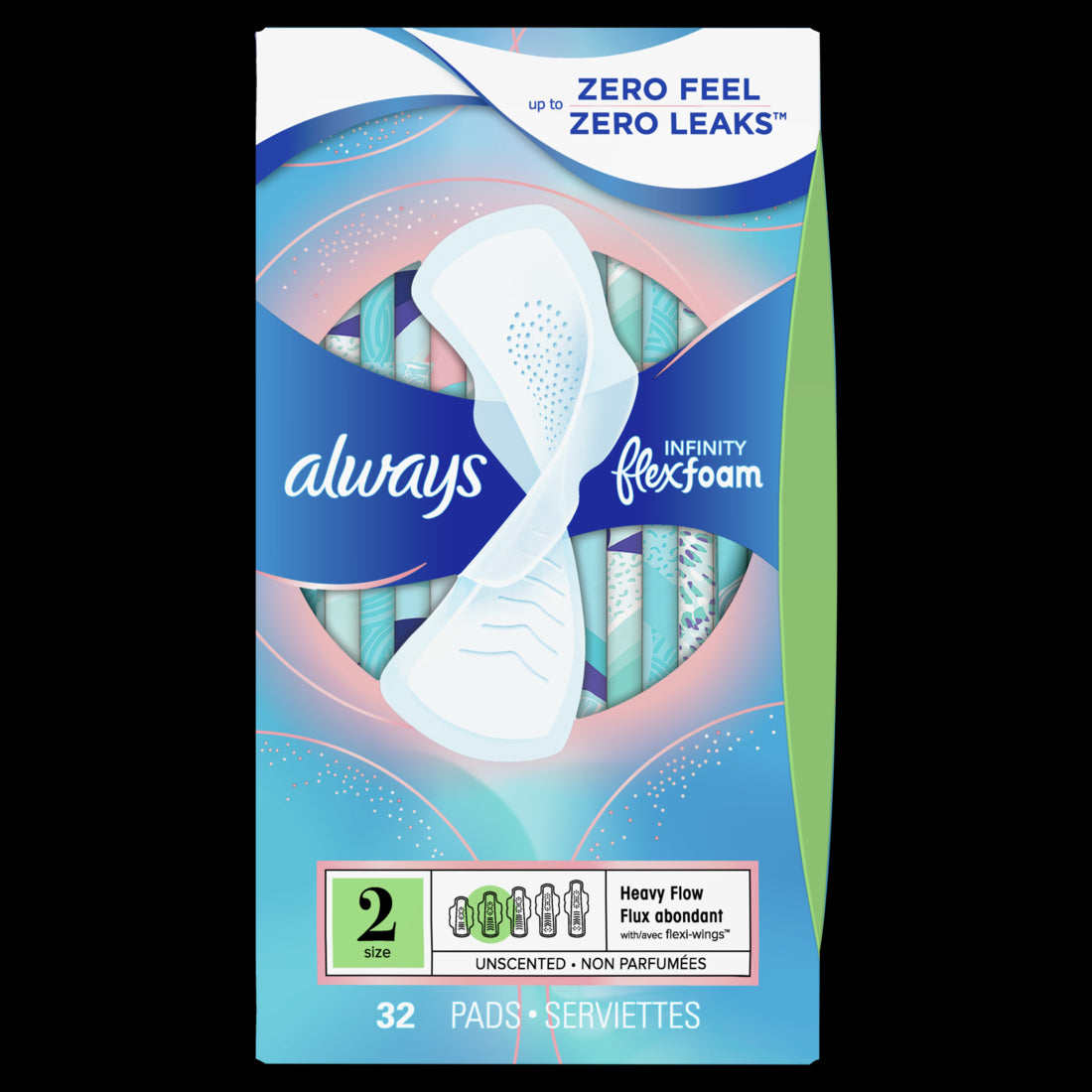 Always INFINITY Super Pads UNS w/Flexi-Wings  - 32ct/6pk