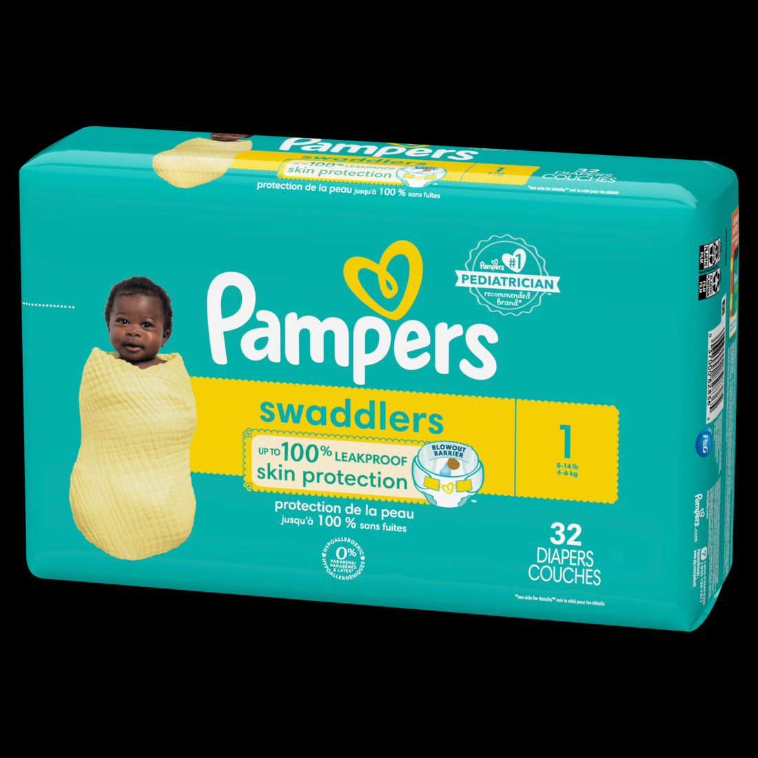 Pampers Swaddlers Newborn Diapers Size 1 - 32ct/4pk