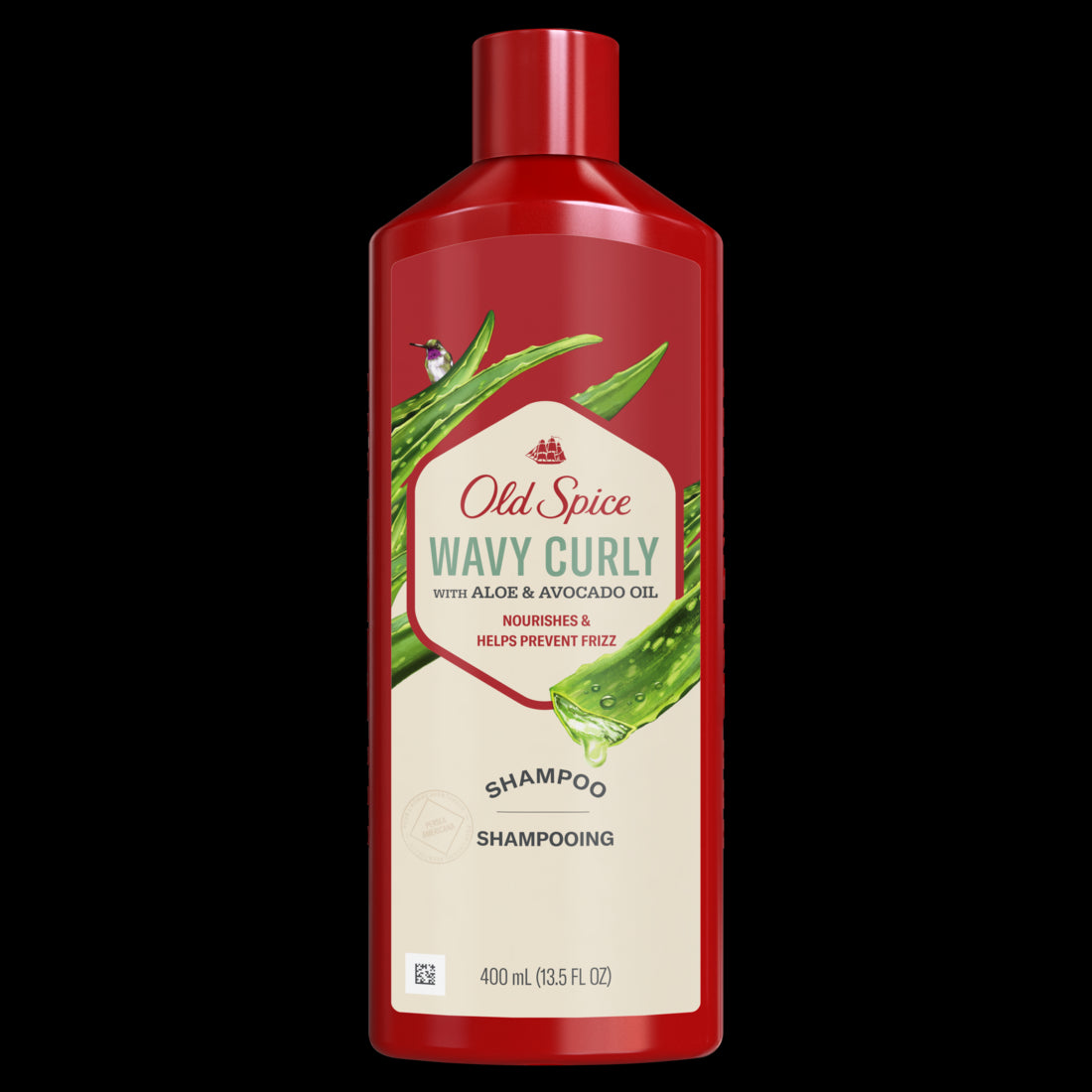 Old Spice Wavy Curly Shampoo with Aloe & Avocado Oil - 13.5oz/6pk