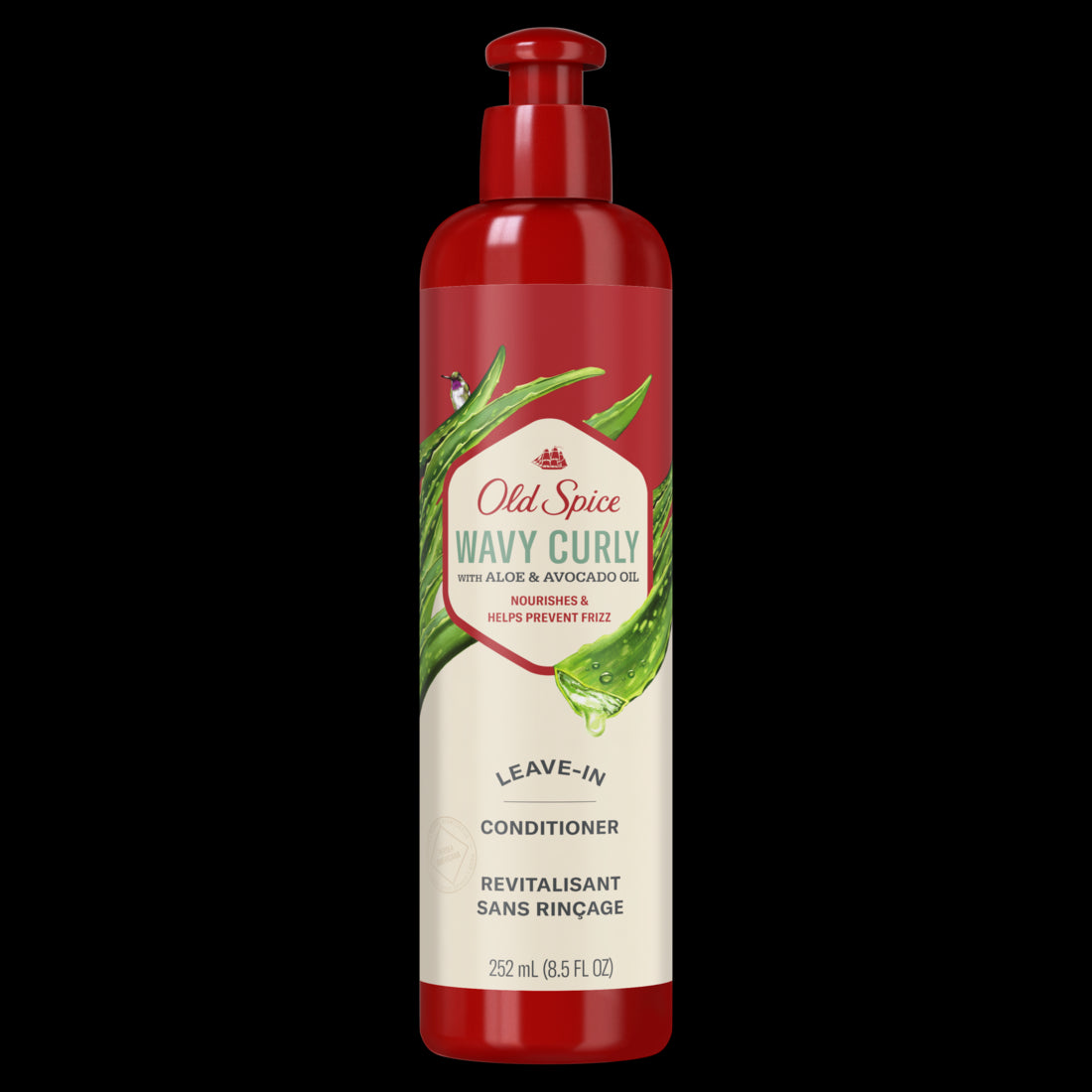 Old Spice Wavy Curly Leave-In Conditioner with Aloe & Avocado Oil - 8.5oz/12pk