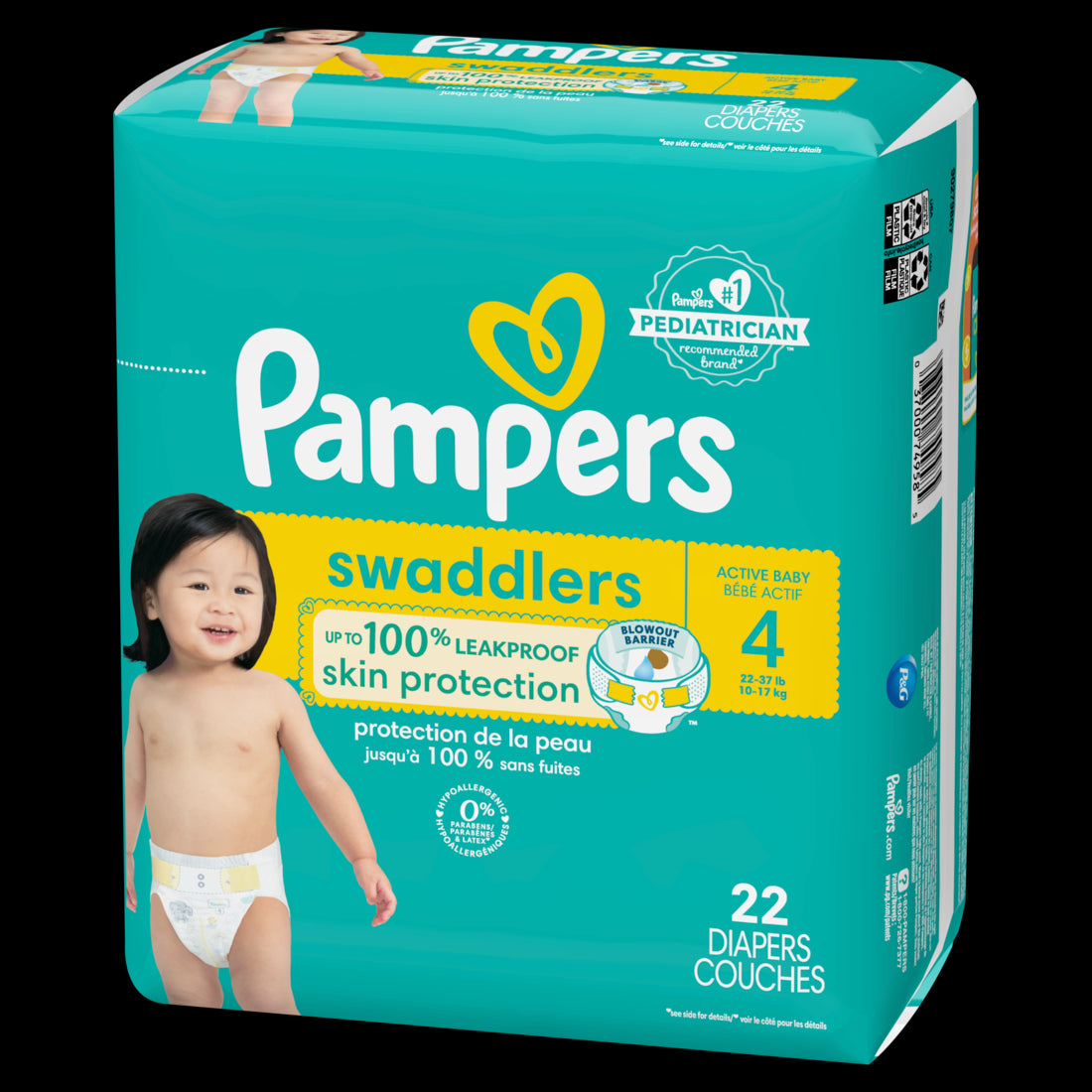 Pampers Swaddlers Active Baby Diaper Size 4 - 22ct/4pk