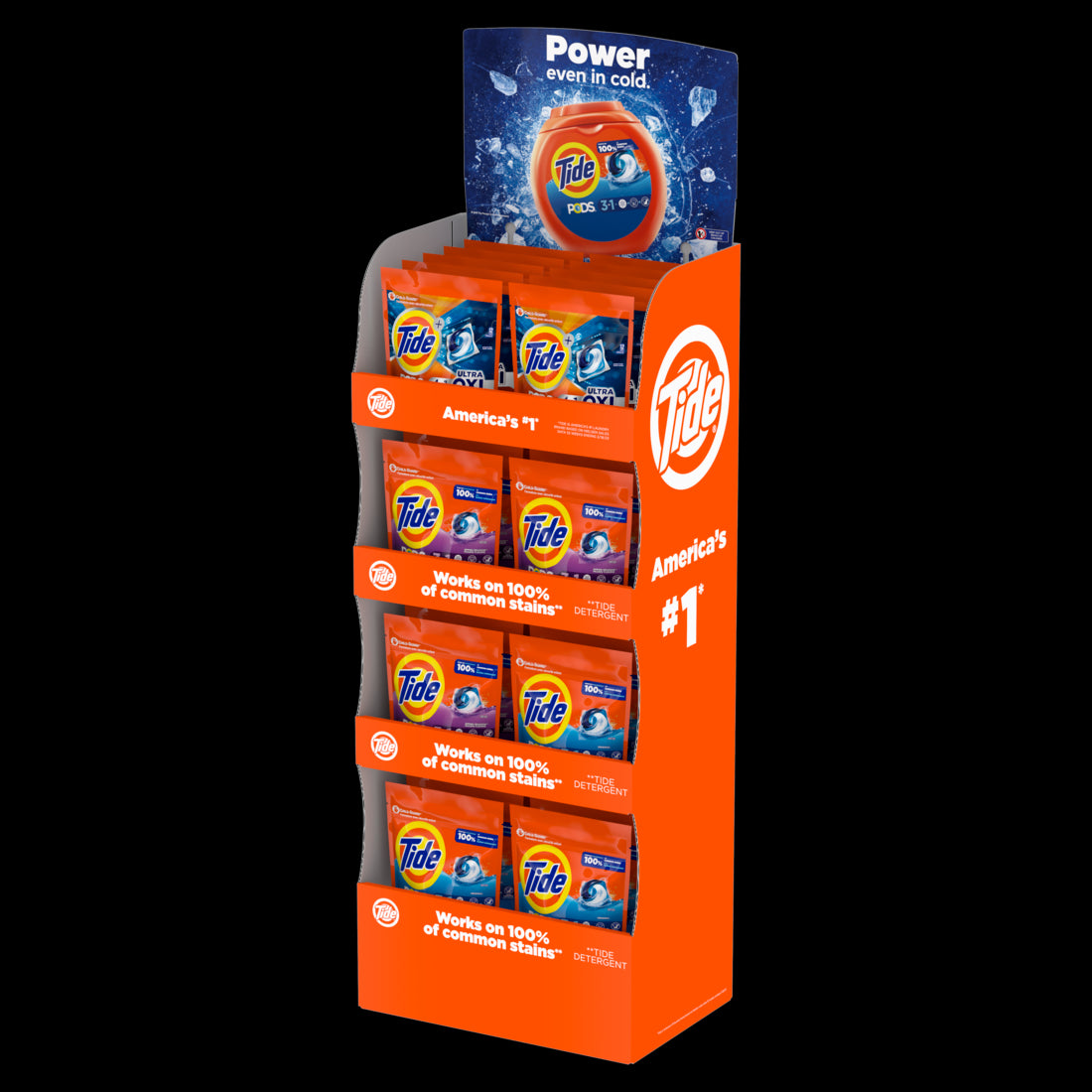 Tide Display Mix Detergent Pacs 16pc-(Original-15ct, Spring Meadow-15ct) 12pc-(Ultra Oxi-10ct) - 40ct