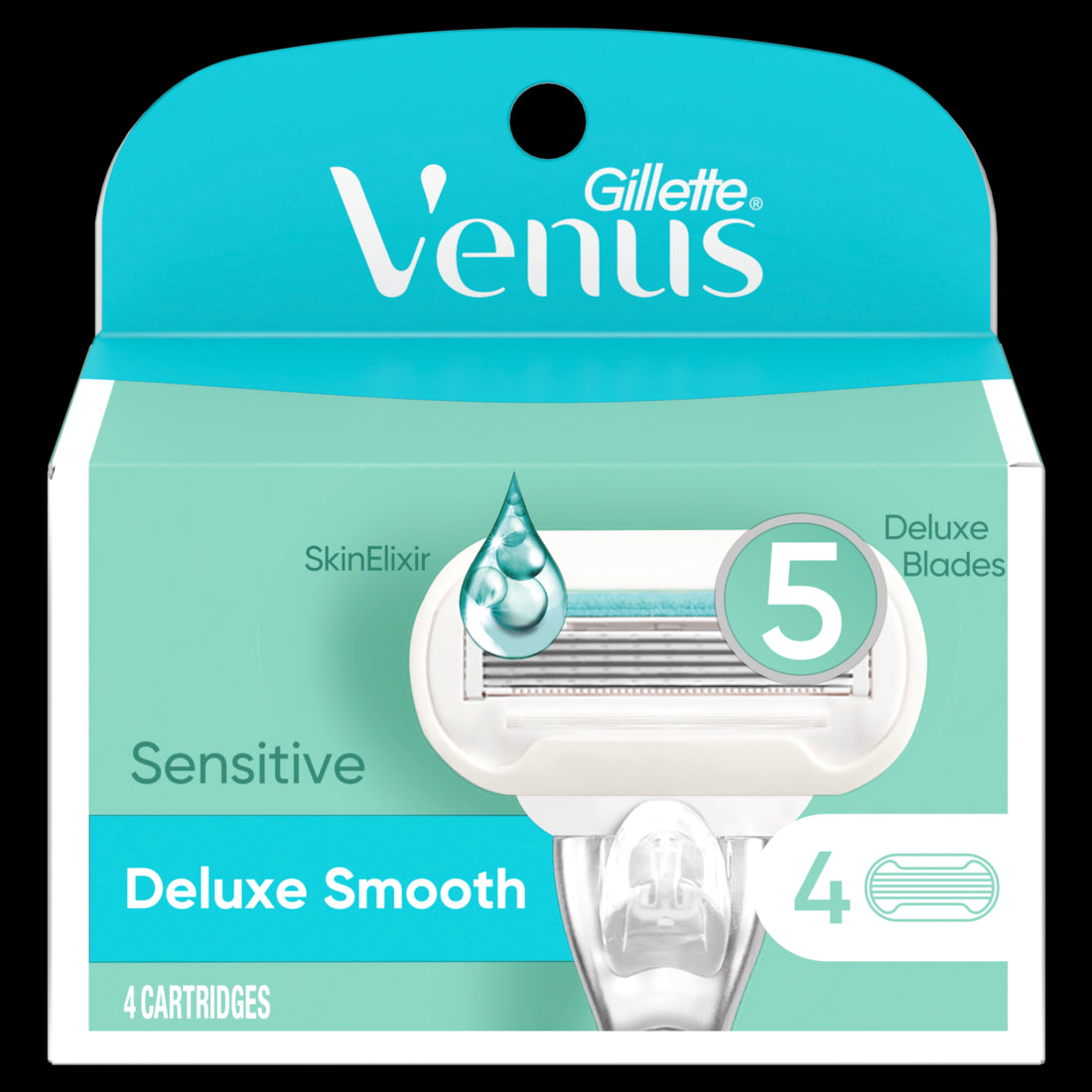 Gillette Venus Deluxe Smooth Sensitive Women's Razor Blade Refills - 4ct /6pk