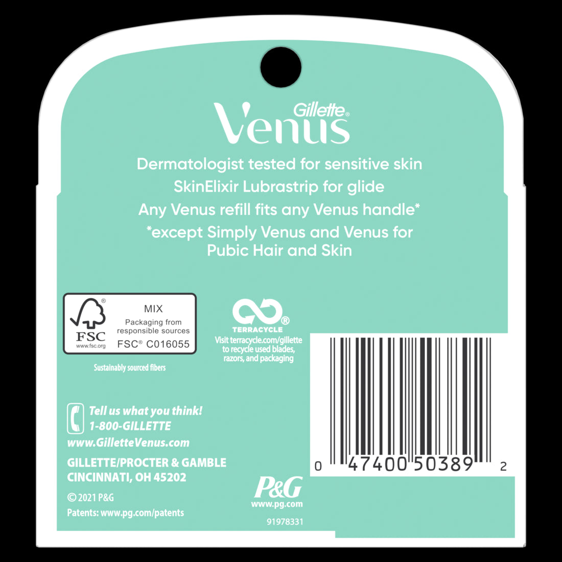 Gillette Venus Deluxe Smooth Sensitive Women's Razor Blade Refills - 4ct /6pk