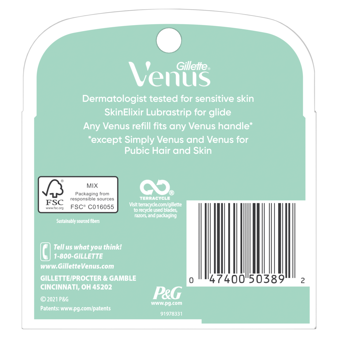 Gillette Venus Deluxe Smooth Sensitive Women's Razor Blade Refills - 4ct/6pk