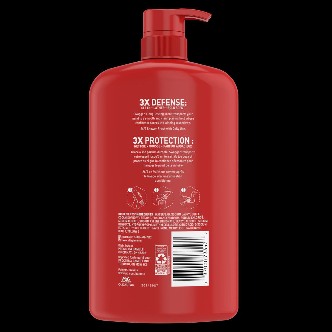 Old Spice Swagger Scent of Confidence, Body Wash for Men - 33.4oz/4pk