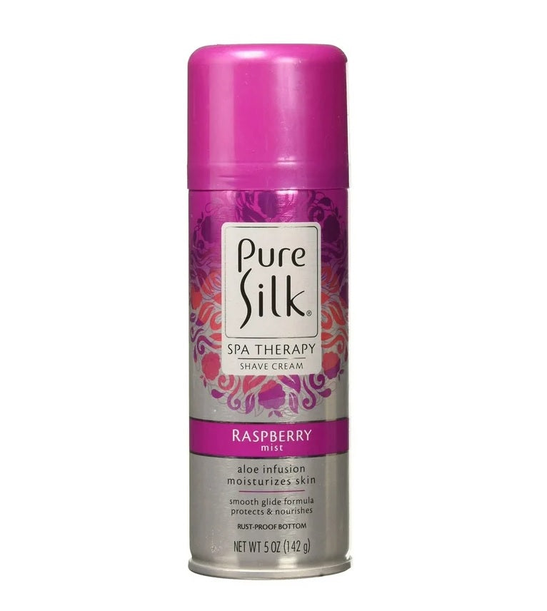 Pure Silk Shave Cream with Dustcover Raspberry Mist 142g - 5oz/12pk