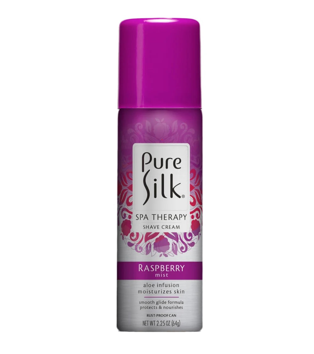 Pure Silk Shave Cream Travel Size Raspberry Mist 64g - 2.25oz/24pk