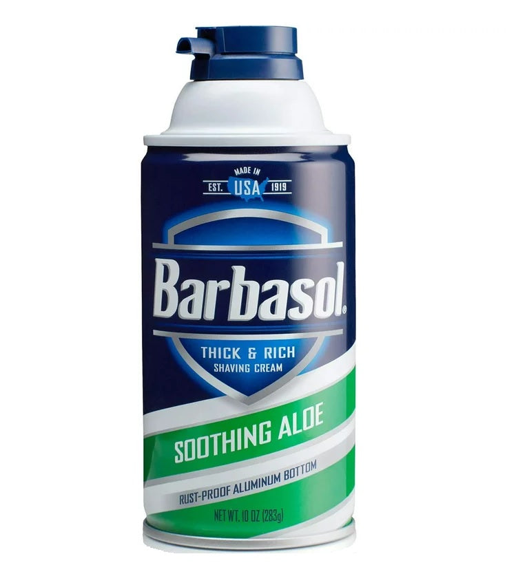 Barbasol Shaving Cream with Rust Resistant Bottom Soothing Aloe 283g - 10oz/6pk