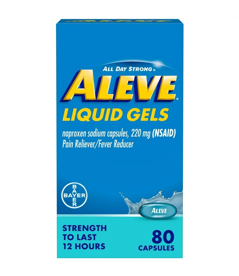 Aleve Pain Reliever & Fever Reducer Liquid Gels - 80ct/24pk