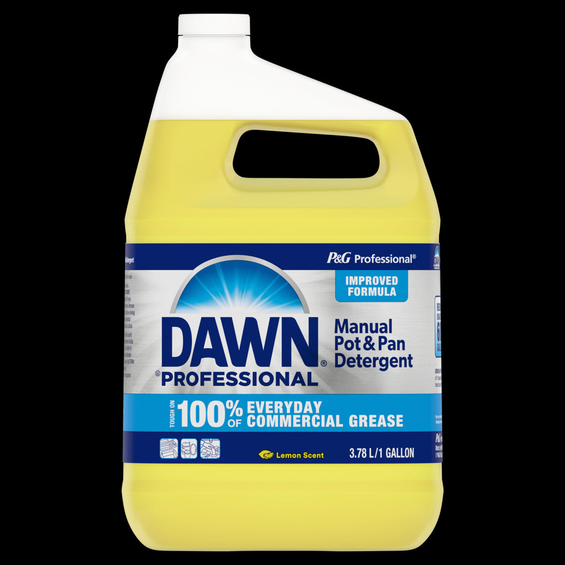 Dawn Professional Liquid Concentrate Manual Pot & Pan Dish Detergent Lemon Scent 3.78L/1Gal - 128oz/4pk