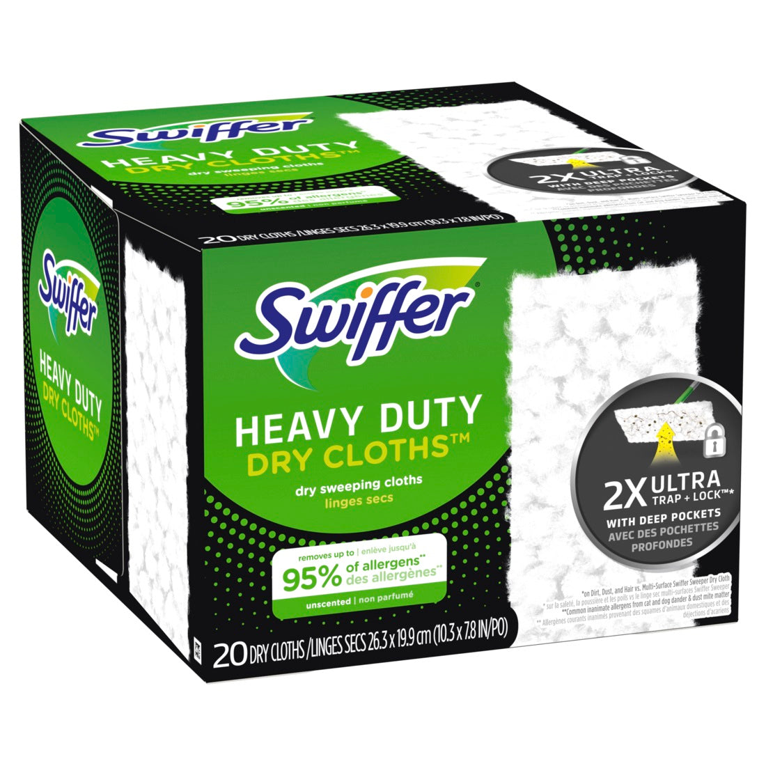 Swiffer Sweeper Heavy Duty Dry Multi-Surface Cloth Refills for Floor Sweeping & Cleaning - 20ct/4pk