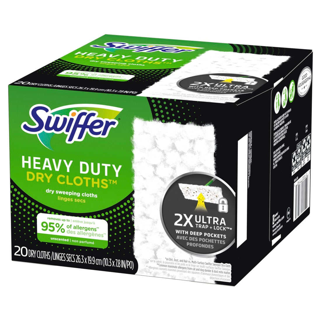 Swiffer Sweeper Heavy Duty Dry Multi-Surface Cloth Refills for Floor Sweeping & Cleaning - 20ct/4pk