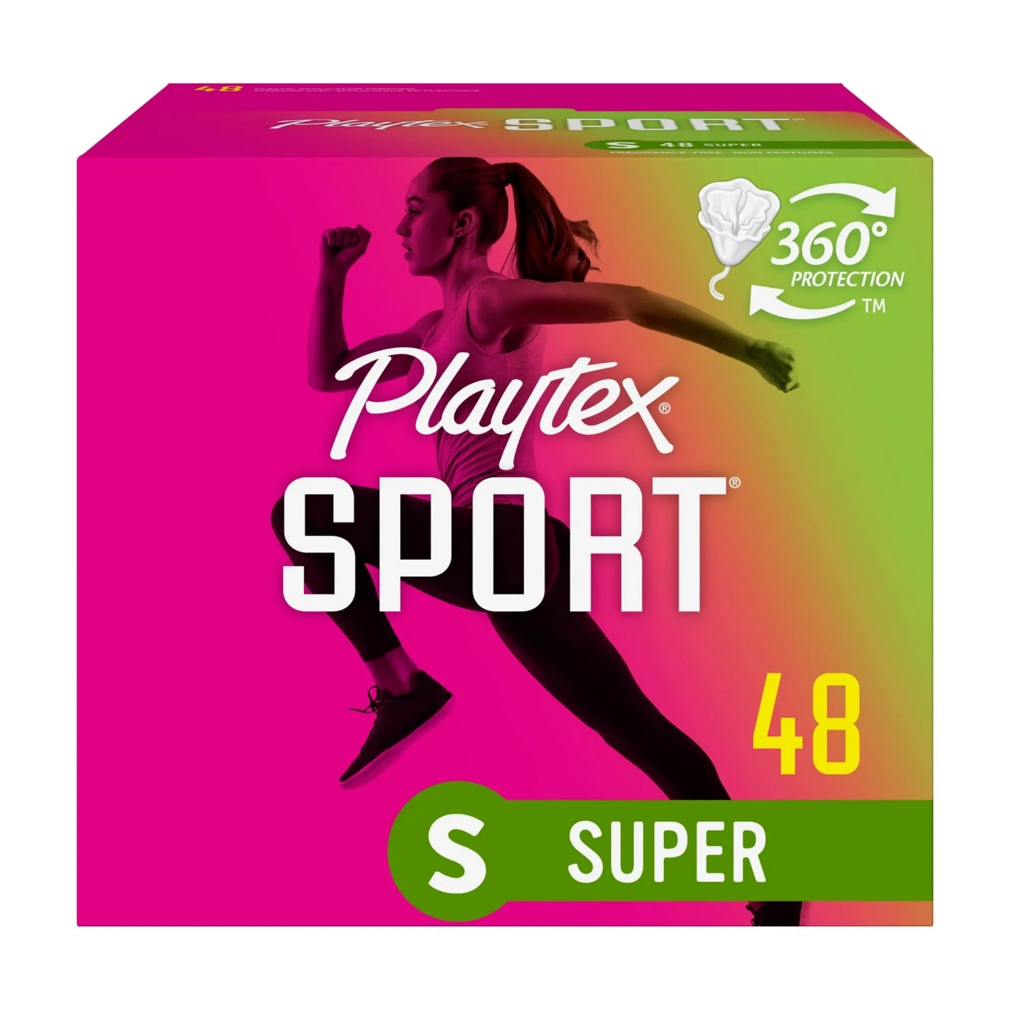 Playtex Sport Plastic Tampons Super - 48ct/6pk