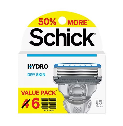Schick Hydro 5 Dry Skin Refill - 6ct/72pk