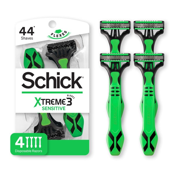 Schick  Xtreme 3 Sensitive Skin Disposable Razors  4/3's - 4ct/12pk