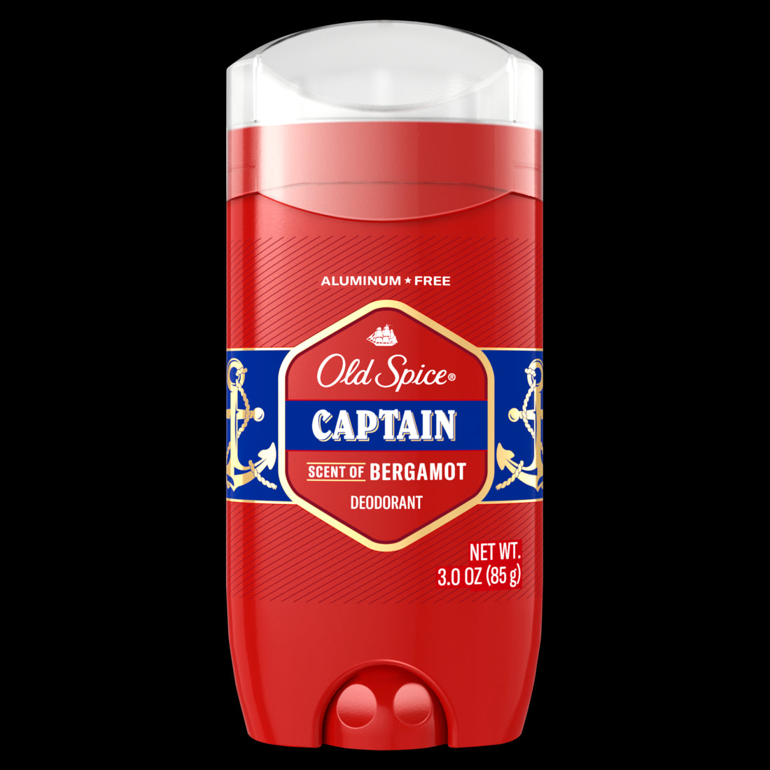 Old Spice Aluminum Free Deodorant for Men 24/7 Odor Protection Captain with Bergamot Scent - 3.0oz/12pk