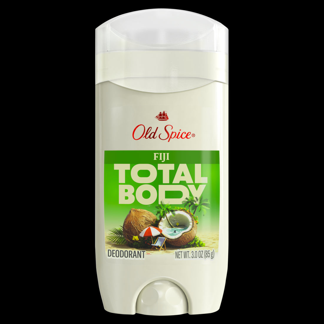 Old Spice Whole Body Deodorant Stick Aluminum Free Total Body Deodorant Fiji Scent 24/7 Dermatologist Tested - 3.0oz/12pk