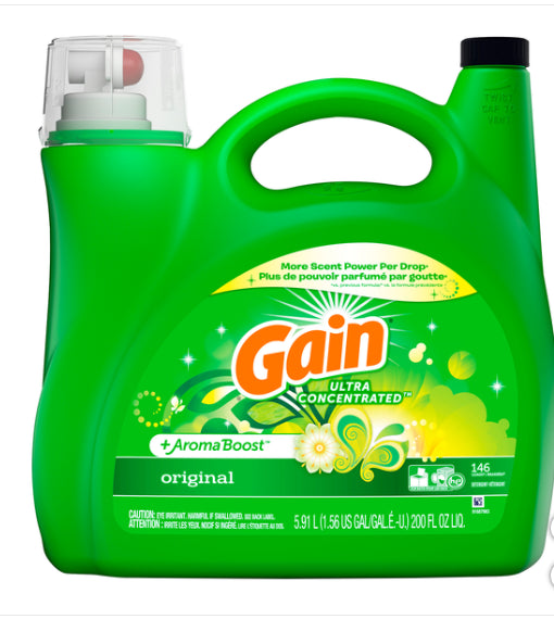 Gain Liquid Laundry Detergent 146 Wash Loads - 200oz/2pk