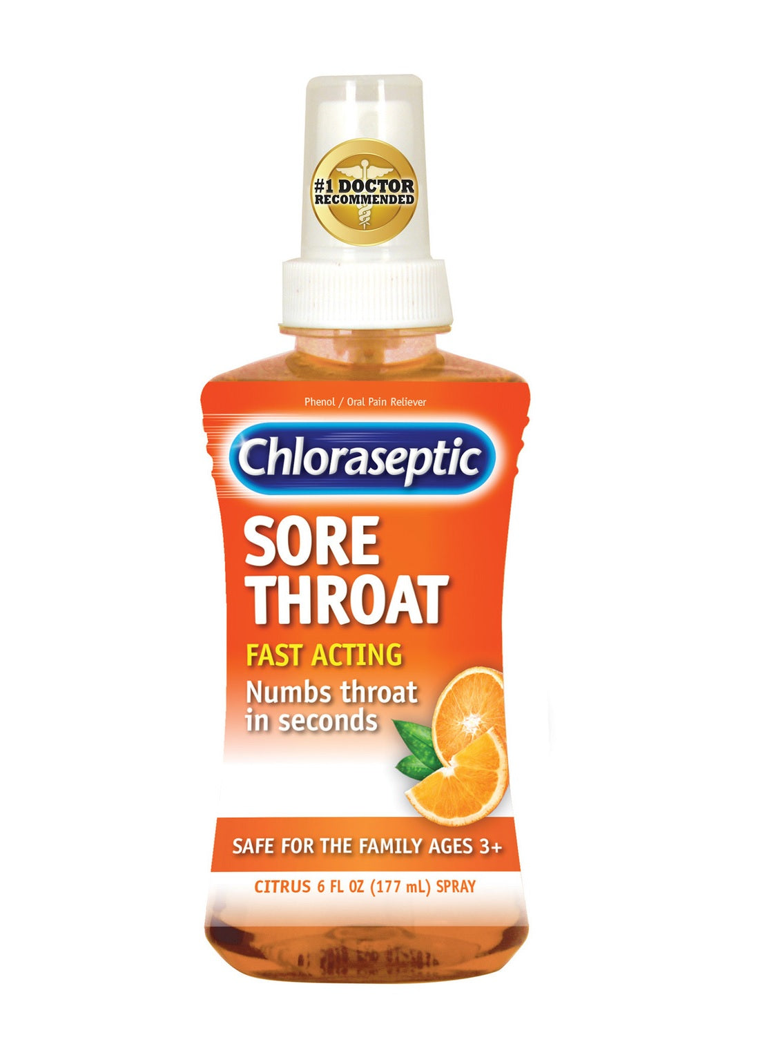 Chloraseptic Sore Throat Spray Citrus - 6oz/12pk