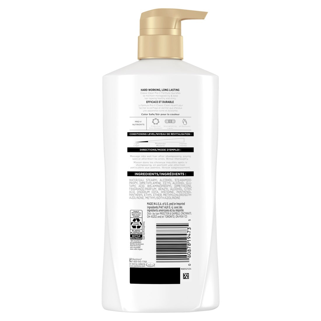 Pantene Pro-V Classic Clean Conditioner 476mL - 16.0oz/4pk