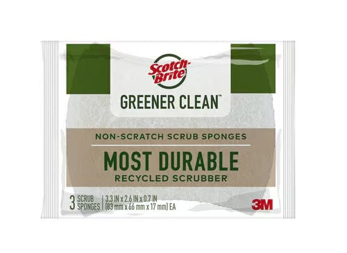 Scotch-Brite Greener Clean Non-Scratch Scrub Sponge 97033-UG - 3ct/8pk