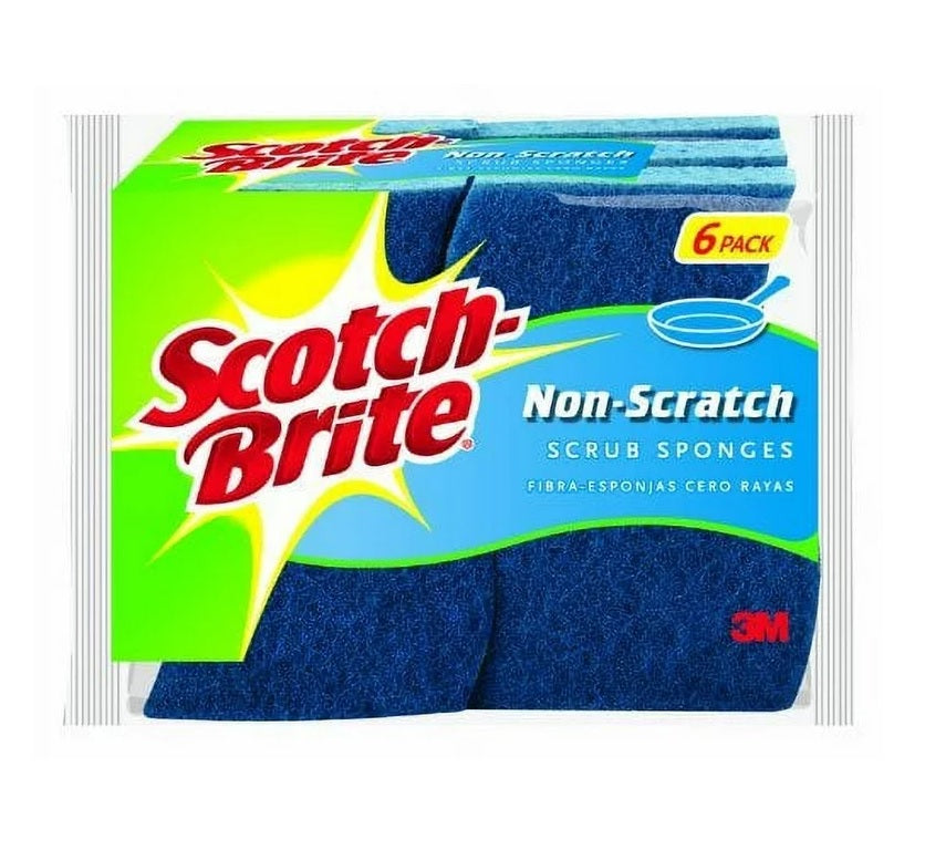 Scotch-Brite Zero Scratch Scrub Sponge 526-6 - 6ct/6pk