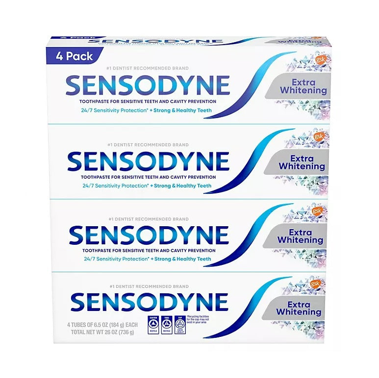 Sensodyne Extra Whitening Toothpaste - 6.5oz/4pk