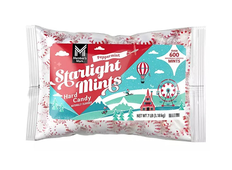 Member's Mark Peppermint Starlight Mints Hard Candy - 112oz/600pc/1pk