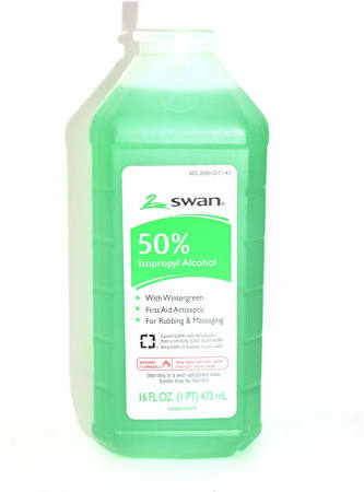 Swan Rubbing Alcohol 50% Wintergreen - 16oz/12pk