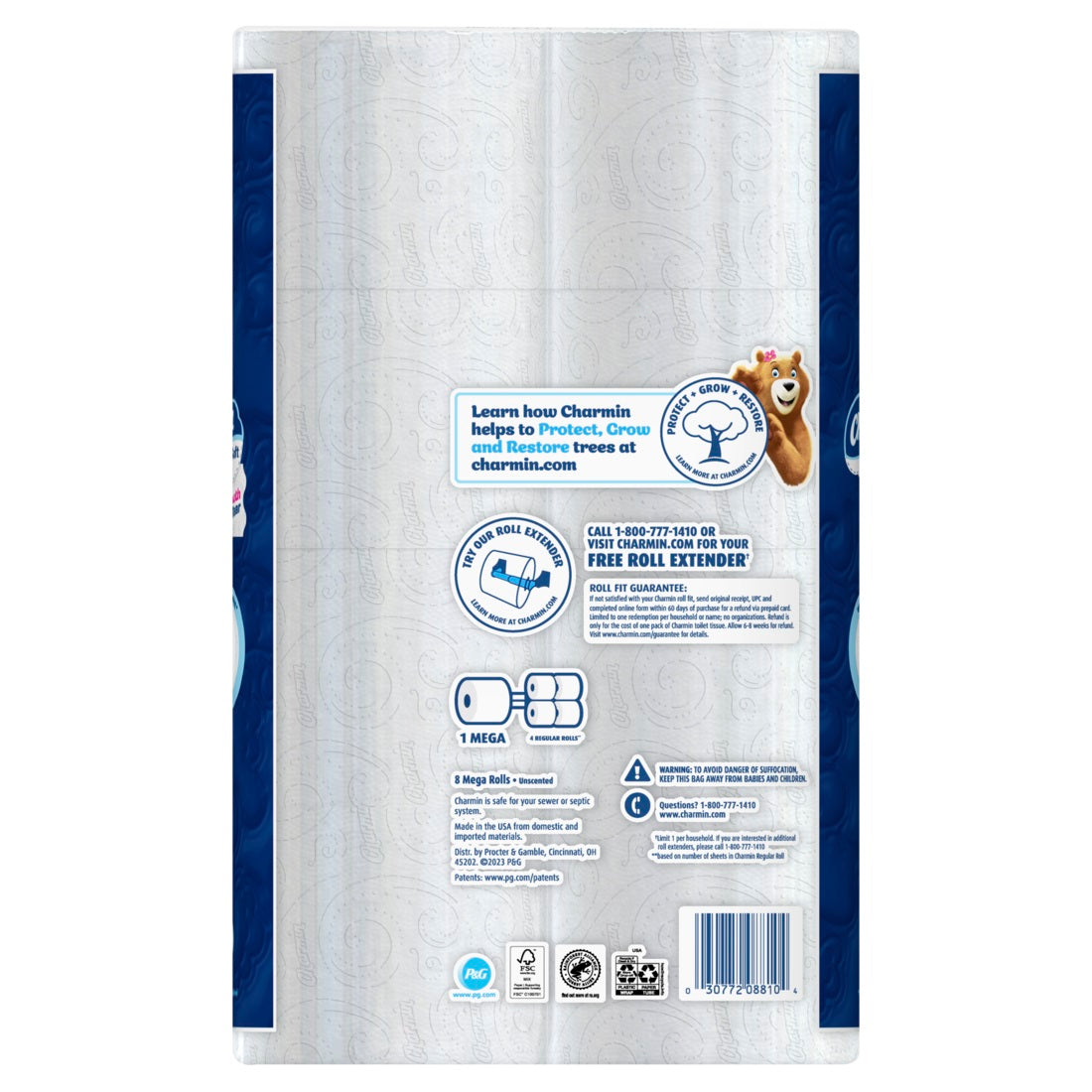 Charmin Ultra Soft Toilet Paper 8 Mega Rolls 224 Sheets Per Roll US - 8ct/1pk