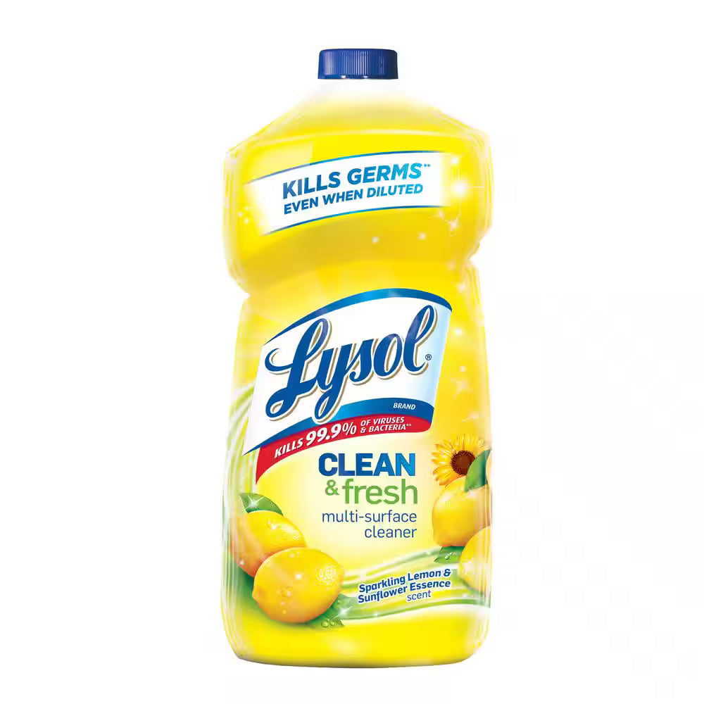 Lysol Multi-Surface Cleaner 2X Concentrated - Pourable Sparkling Lemon  Sunflower Essence - 48oz/9pk
