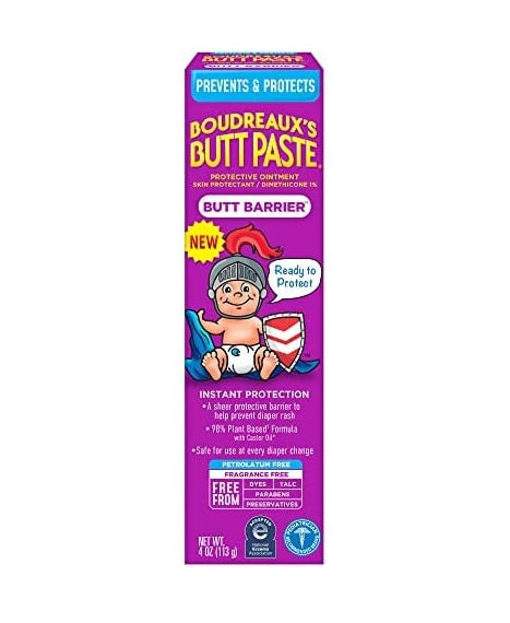 Boudreaux's Butt Paste Butt Barrier Ointment Rash Prevention - 4oz/24pk